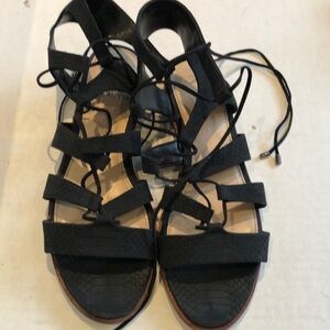 Vince Camuto black suede gladiator sandals in 9.5